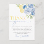 Main Squeeze Citrus Floral Bridal Shower Thank You サンキューカード (正面)