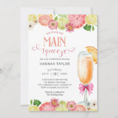 Main Squeeze Citrus Summer Bridal Shower 招待状 (正面)