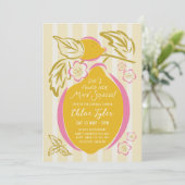 Main Squeeze Hand drawn Lemon Bridal Shower  招待状 (スタンド正面)