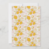 Main Squeeze Hand drawn Lemon Bridal Shower  招待状 (裏面)