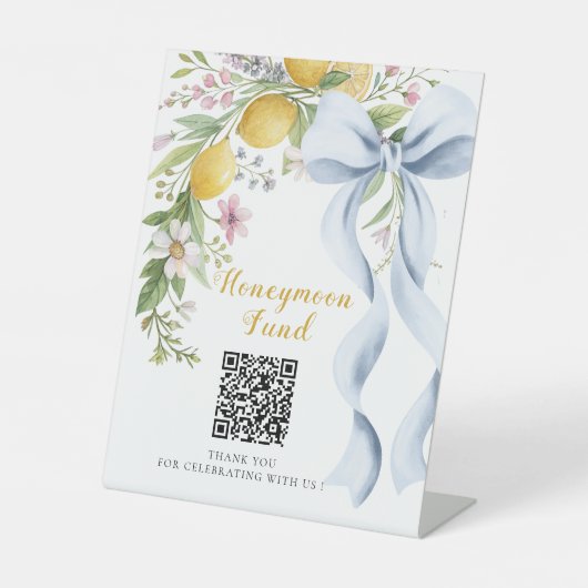 Main Squeeze Honeymoon Fund QR Code  台座サイン (正面)
