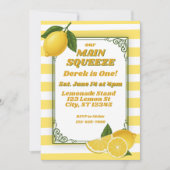 Main Squeeze is One, Lemon 1st Birthday 招待状 (正面)