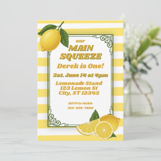 Main Squeeze is One, Lemon 1st Birthday 招待状 (スタンド正面)