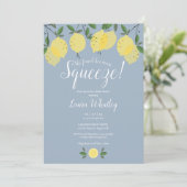 Main Squeeze Lemon ダスティブルー ブライダルシャワー 招待状 (スタンド正面)