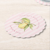 Main Squeeze Lemon ブライダルシャワー ペーパーコースター (アングル)