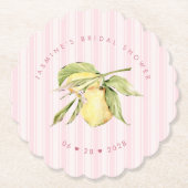 Main Squeeze Lemon ブライダルシャワー ペーパーコースター (正面)