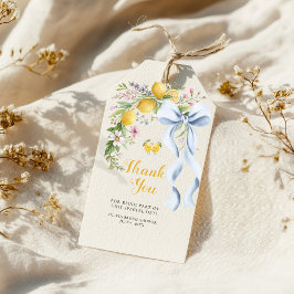 Main Squeeze Lemon Bridal Shower Thank You ギフトタグ