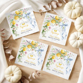 Main Squeeze Lemon Citrus Bridal Shower スタンダードカクテルナプキン