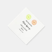 Main Squeeze lemon citrus bridal shower add name d スタンダードカクテルナプキン (角)