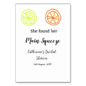 Main Squeeze lemon citrus bridal shower add name d テーブルナンバー (裏面)