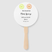 Main Squeeze lemon citrus bridal shower add name d ハンドファン (裏面)