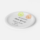 Main Squeeze lemon citrus bridal shower add name d ペーパープレート (アングル)