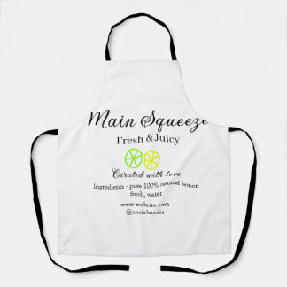 Main squeeze lemon juice homemade business name  エプロン