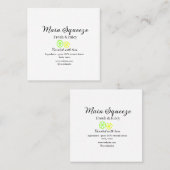 Main squeeze lemon juice homemade business name  スクエア名刺 (正面/裏面)