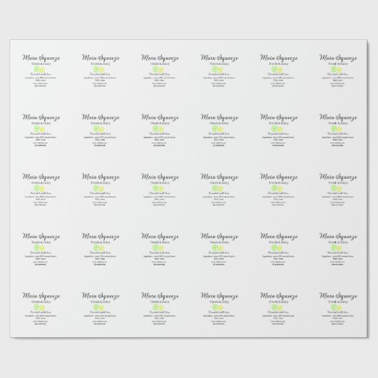 Main squeeze lemon juice homemade business name  ラッピングペーパー (フラット)