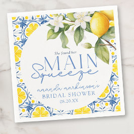 Main Squeeze Lemon Mediterranean ブライダルシャワー スタンダードカクテルナプキン