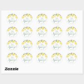 Main Squeeze Lemons ブライダルシャワー ラウンドシール (シート)