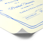 Main Squeeze Lemons Bridal Shower Welcome Sign ポスター (角)