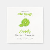 Main Squeeze Lime Green Bridal Shower Paper Napkin スタンダードカクテルナプキン (正面)