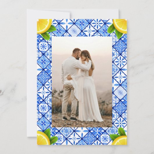 Main Squeeze Mediterranean Photo Bridal Shower 招待状 (裏面)