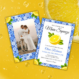 Main Squeeze Mediterranean Photo Bridal Shower 招待状
