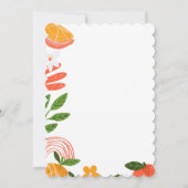 Main Squeeze orange Bridal Shower Bright 招待状 (裏面)