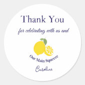 Main Squeeze Sticker Kids Birthday Party  ラウンドシール (正面)