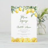 Main Squeeze Watercolor QR Code Bridal Shower 招待状 (スタンド正面)