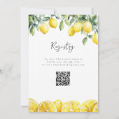 Main Squeeze Watercolor QR Code Bridal Shower 招待状 (裏面)