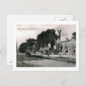 Main St., East Hampton, NYヴィンテージ ポストカード (正面/裏面)