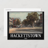 Main St. Hackettstown NJヴィンテージ ポストカード (正面/裏面)