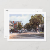 Main St., Hackettstown, NJ 1910ヴィンテージ ポストカード (正面/裏面)
