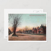 Main St., Kalamazoo, Michigan 1908ヴィンテージポストカー ポストカード (正面/裏面)