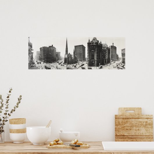 Main St. & Shelton Square, Buffalo, New York ポスター (キッチン)