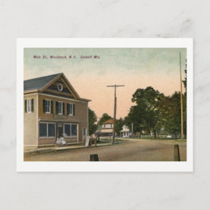 Main St., Woodstock, New Yorkヴィンテージ ポストカード
