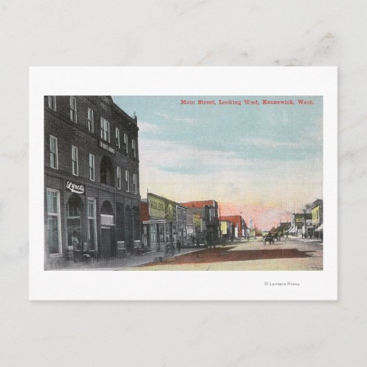 Main Streetからの西ビューKennewick, WA ポストカード (正面)