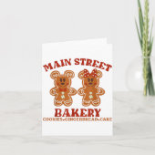 Main Street Bakery Cookies Gingerbread Cake Christ カード (正面)