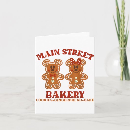 Main Street Bakery Cookies Gingerbread Cake Christ カード (正面)