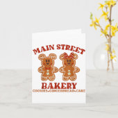 Main Street Bakery Cookies Gingerbread Cake Christ カード (黄色い花)