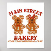 Main Street Bakery Cookies Gingerbread Cake Christ ポスター (正面)