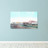 Main StreetBlackfootのビュー、ID キャンバスプリント (インサイチュ (ウッドフロア))