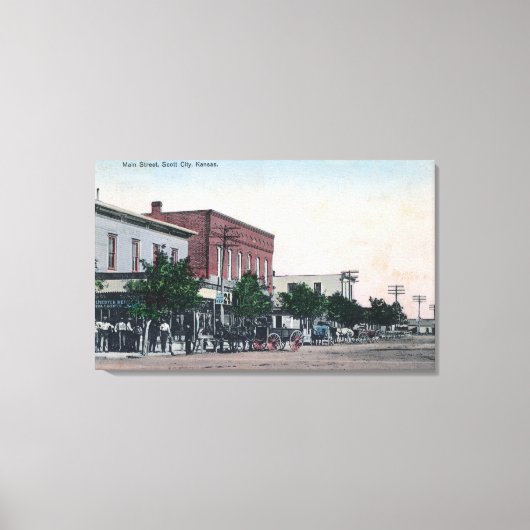 Main StreetScott City, KS キャンバスプリント (正面)