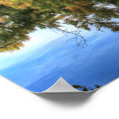 Maine Autumn Fall Foliage Lake Reflections ポスター (角)