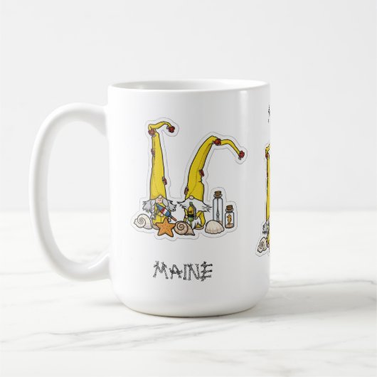 Maine Coast - Welcome Gnome  コーヒーマグカップ (左)