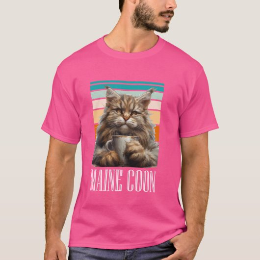 MAINE COON猫好きMaine Coon Cats Owner Tシャツ (正面)