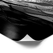 Maine Coon Art Print: Black & White Cat Portrait ポスター (コーナー)