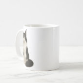 Maine Coon black and white Mug コーヒーマグカップ (正面左)