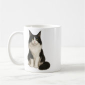 Maine Coon black and white Mug コーヒーマグカップ (左)