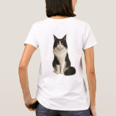 Maine Coon black and white T-shirt Tシャツ (裏面)