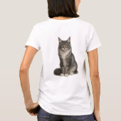 Maine Coon Black Silver T-Shirt Tシャツ (裏面)